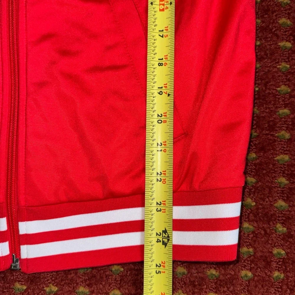 Disney Mickey Mouse Track Jacket Mens S Red Excellent Retro 1928 Burbank Zip Up